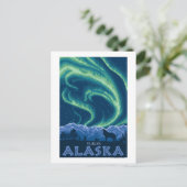 Noordelijke lichten - Yukon, Alaska Briefkaart (Staand voorkant)