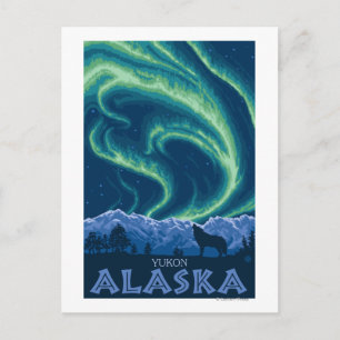 Noordelijke lichten - Yukon, Alaska Briefkaart