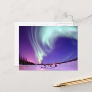 Noordelijke Lichtshine in Alaskan Sky Briefkaart