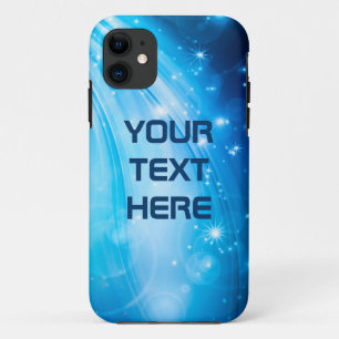 Noordelijke lichtsterren blauw + jouw tekst & idee Case-Mate iPhone case