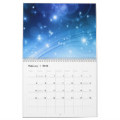 Noordelijke lichtsterren blauw + jouw tekst & idee kalender (Feb 2026)