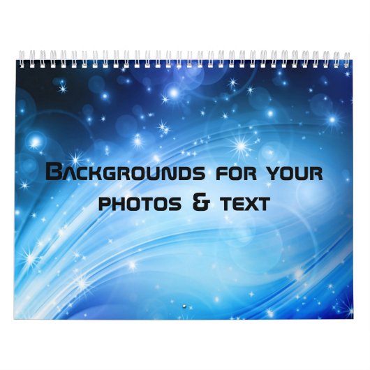 Noordelijke lichtsterren blauw + jouw tekst & idee kalender (Hoes)