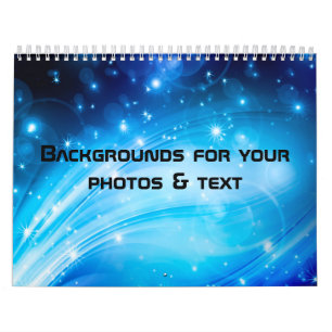 Noordelijke lichtsterren blauw + jouw tekst & idee kalender