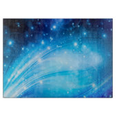 Noordelijke lichtsterren blauw + jouw tekst & idee snijplank (Voorkant)