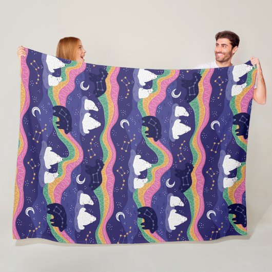 Noordelijke lights Fleece Blanket Deken (In situ)