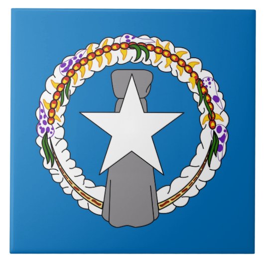 Noordelijke Mariana Eilanden Vlag Tile Tegeltje (Voorkant)