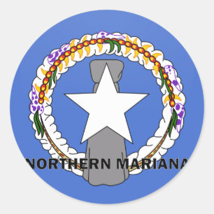 Noordelijke Mariana Roundel kwaliteitsvlag Ronde Sticker
