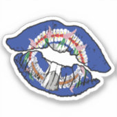 Noordelijke Marianen Marianan Lipstick Liefde Sticker (Voorkant)