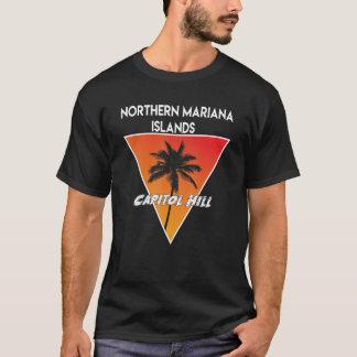 Noordelijke Marianen met zonnige kleuren T-shirt