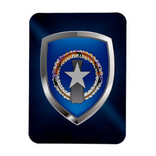 Noordelijke Marianen Metallic Emblem Magneet