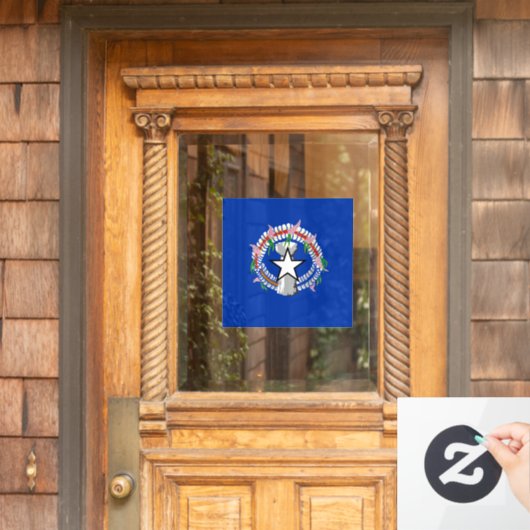 Noordelijke Marianen Raamsticker (Huis Deur)