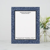 Noordelijke marineblauw briefhoofd (Staand voorkant)