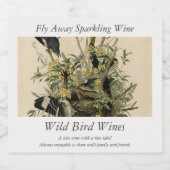 Noordelijke Mocking Bird, Audubon's Birds of Ameri Sparkling Wijnetiket (Enkel label)