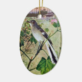 Noordelijke Mockingvogel Keramisch Ornament (Links)
