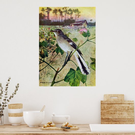 Noordelijke Mockingvogel Poster (Keuken)