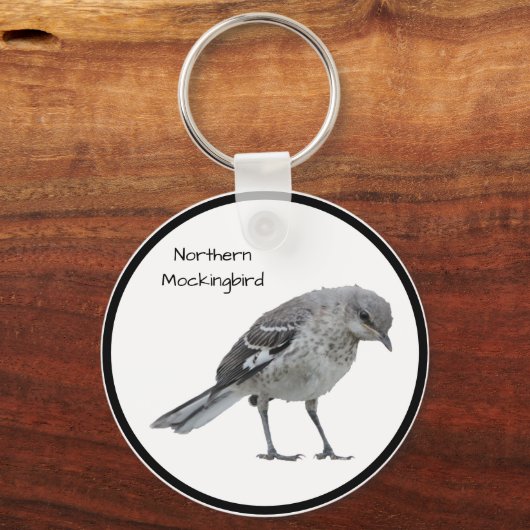 Noordelijke Mockingvogel Sleutelhanger (Voorkant)