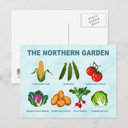 noordelijke moestuin briefkaart (Voorkant / Achterkant)