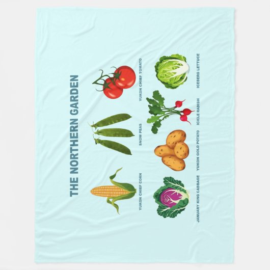 noordelijke moestuin fleece deken (Voorkant)