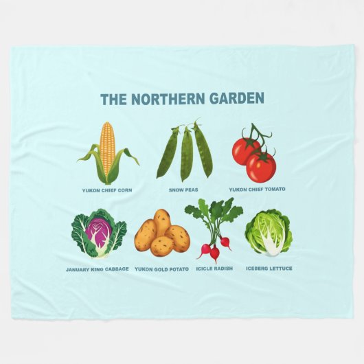 noordelijke moestuin fleece deken (Voorkant (Horizontaal))