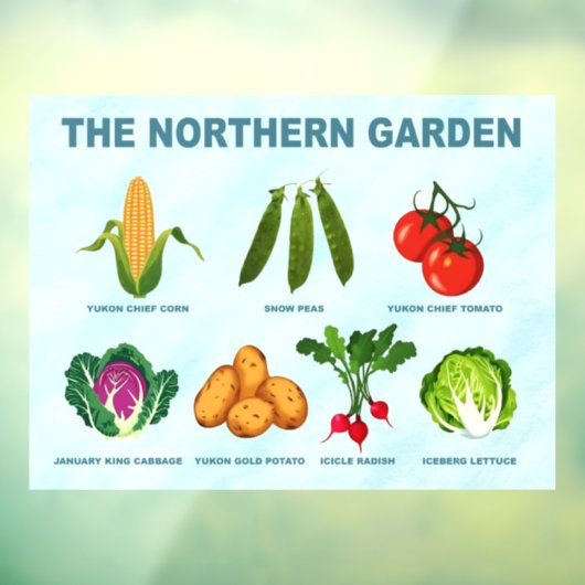 noordelijke moestuin raamsticker (Vel 3)