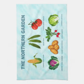 noordelijke moestuin theedoek (Verticaal)