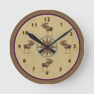 Noordelijke Moose Clock Ronde Klok
