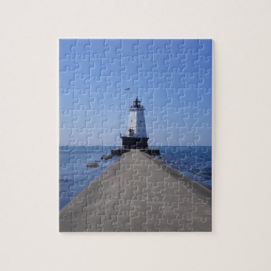 Noordelijke Pierhead Vuurtoren, Ludington MI Legpuzzel (Verticaal)