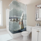 Noordelijke pike en vissers Vissen van Winslow Hom Douchegordijn (In situ)