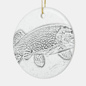 Noordelijke pike keramisch ornament (Links)