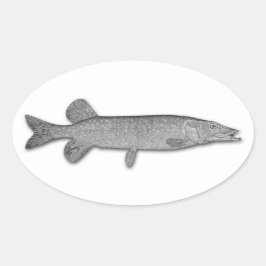 Noordelijke Pike Ovale Sticker
