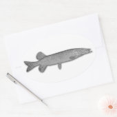 Noordelijke Pike Ovale Sticker (Envelop)