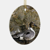 Noordelijke Pintail Duck Lovers Keramisch Ornament (Rechts)