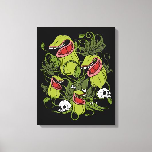 Noordelijke Pitcher Sarracenia Carnivoren Planten Canvas Afdruk (Voorkant)