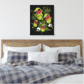 Noordelijke Pitcher Sarracenia Carnivoren Planten Canvas Afdruk (Insitu (Slaapkamer))