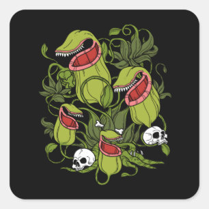 Noordelijke Pitcher Sarracenia Carnivoren Planten Vierkante Sticker