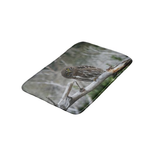 Noordelijke Pygmy Owl Bath Mat (Gekanteld)