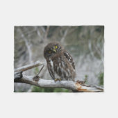 Noordelijke Pygmy Owl Fleece Deken (Voorkant (Horizontaal))