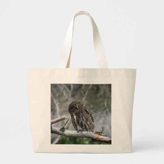 Noordelijke Pygmy Owl Grote Tote Bag (Voorkant)