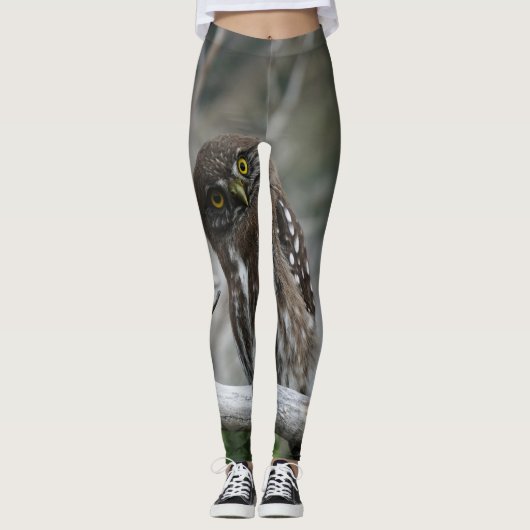 Noordelijke Pygmy Owl Leggings (Voorkant)