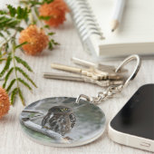 Noordelijke Pygmy Owl Sleutelhanger (Voorkant Rechts)