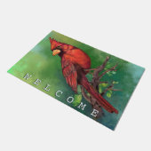 Noordelijke Rode Kardinaal Doormat Deurmat (Schuin)