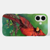 Noordelijke Rode Kardinaal iPhone Case (Achterkant (horizontaal))