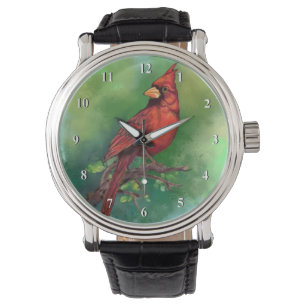 Noordelijke Rode Kardinaal Vogelspotten Horloge