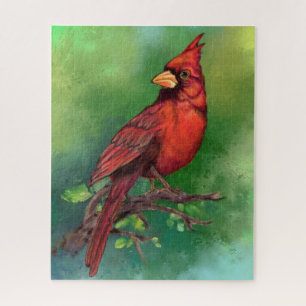 Noordelijke rode kardinale vogel Puzzle Painting Legpuzzel