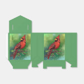 Noordelijke rode kardinale vogeldoos bedankdoosjes (Uitgevouwen)