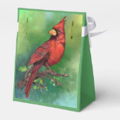 Noordelijke rode kardinale vogeldoos bedankdoosjes (Achterkant)
