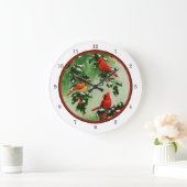 Noordelijke Rode Kardinalen en Holly Grote Klok (Huis)