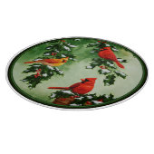 Noordelijke Rode Kardinalen en Holly Snijplank (Hoek)