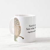 Noordelijke Saw-whet Owl Koffiemok (Voorkant links)