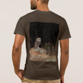 Noordelijke Saw Whet Uil jagen 's nachts T-shirt (Achterkant)
